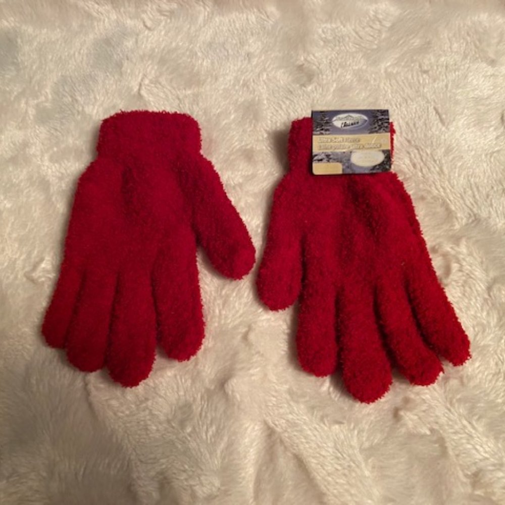 2/$25 True North Classics Red Unlined Ladies One-Size Gloves NWT